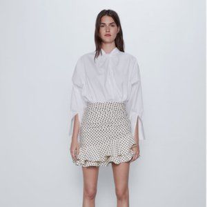 Zara POLKA DOT MINI SKIRT
